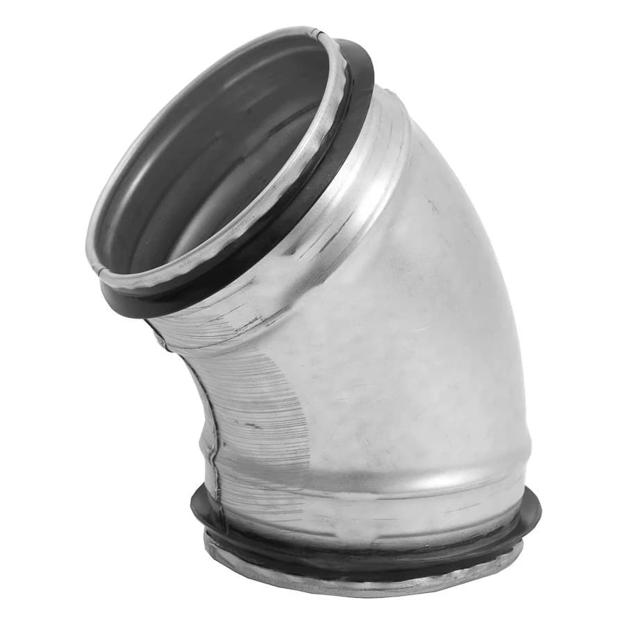 Ventilationsböj 45° med tätning (Ø80–315 mm)